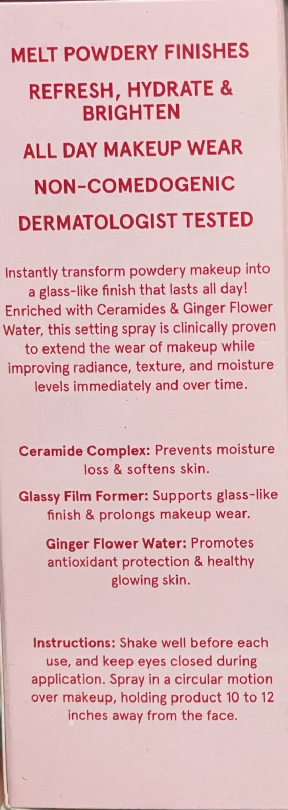 Mini Powder Melt Glass Setting Spray 1oz - Makeup Setting & Finishing Spray