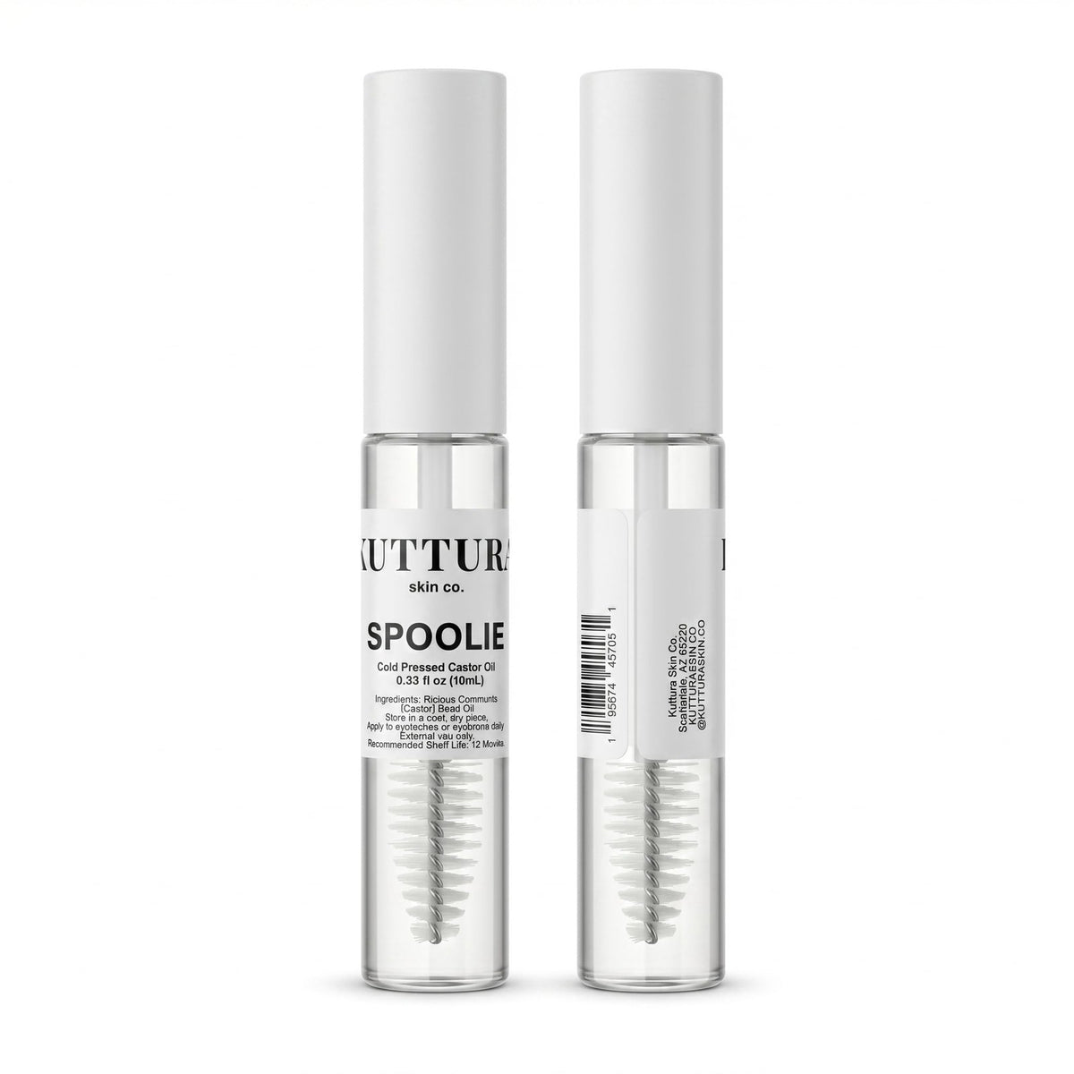 Castor Oil Spoolie for Lashes & Brows - 0.33 Fl Oz Natural Conditioning Brush