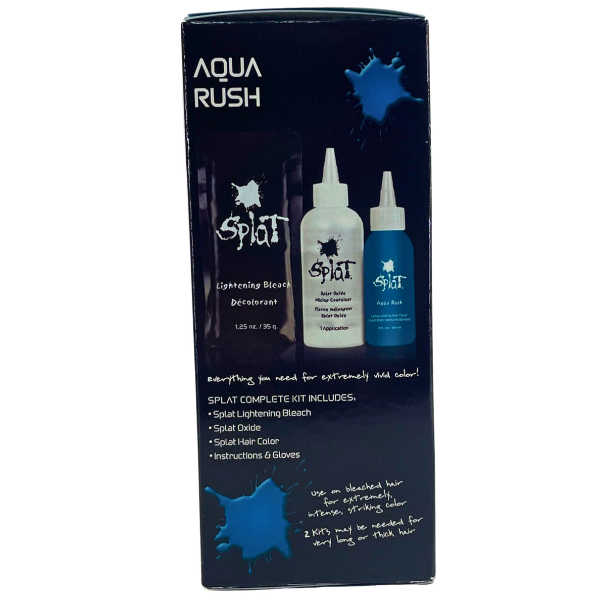Vibrant Aqua Rush Hair Color Kit 3-Pack - Semi-Permanent Teal Blue Set
