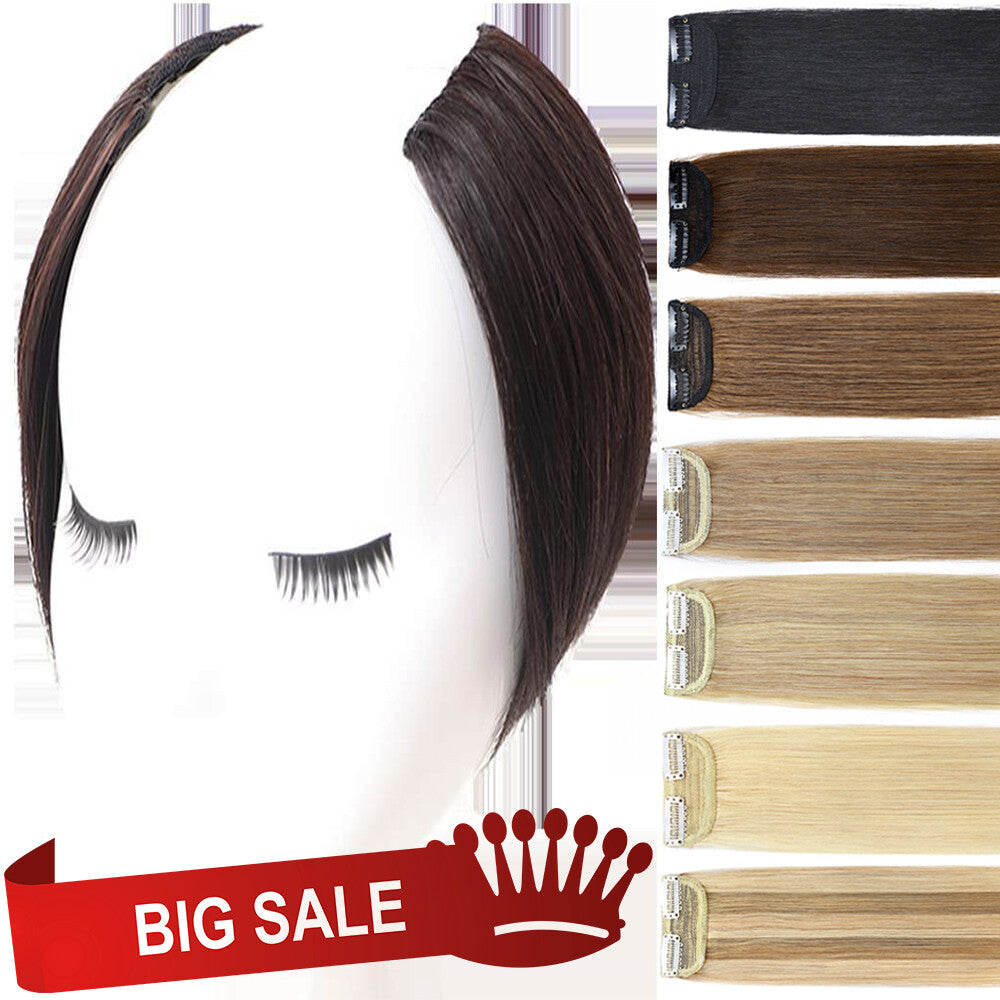 Clip-In Hair Extensions Remy Human Hair Short Topper Multiple Colors & Lengths