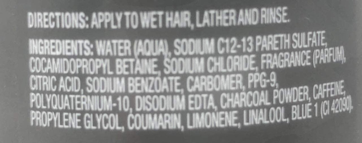 Men's Charcoal Shampoo - Fortifying Hair Care, 12 oz Pack of 2