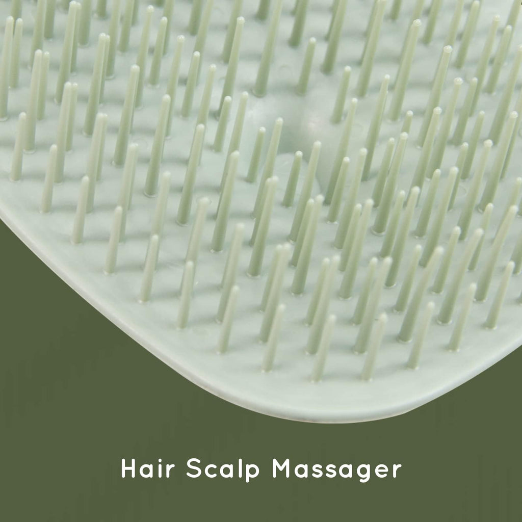 Scalp Massager Shampoo Brush for Dandruff & Hair Care - Green