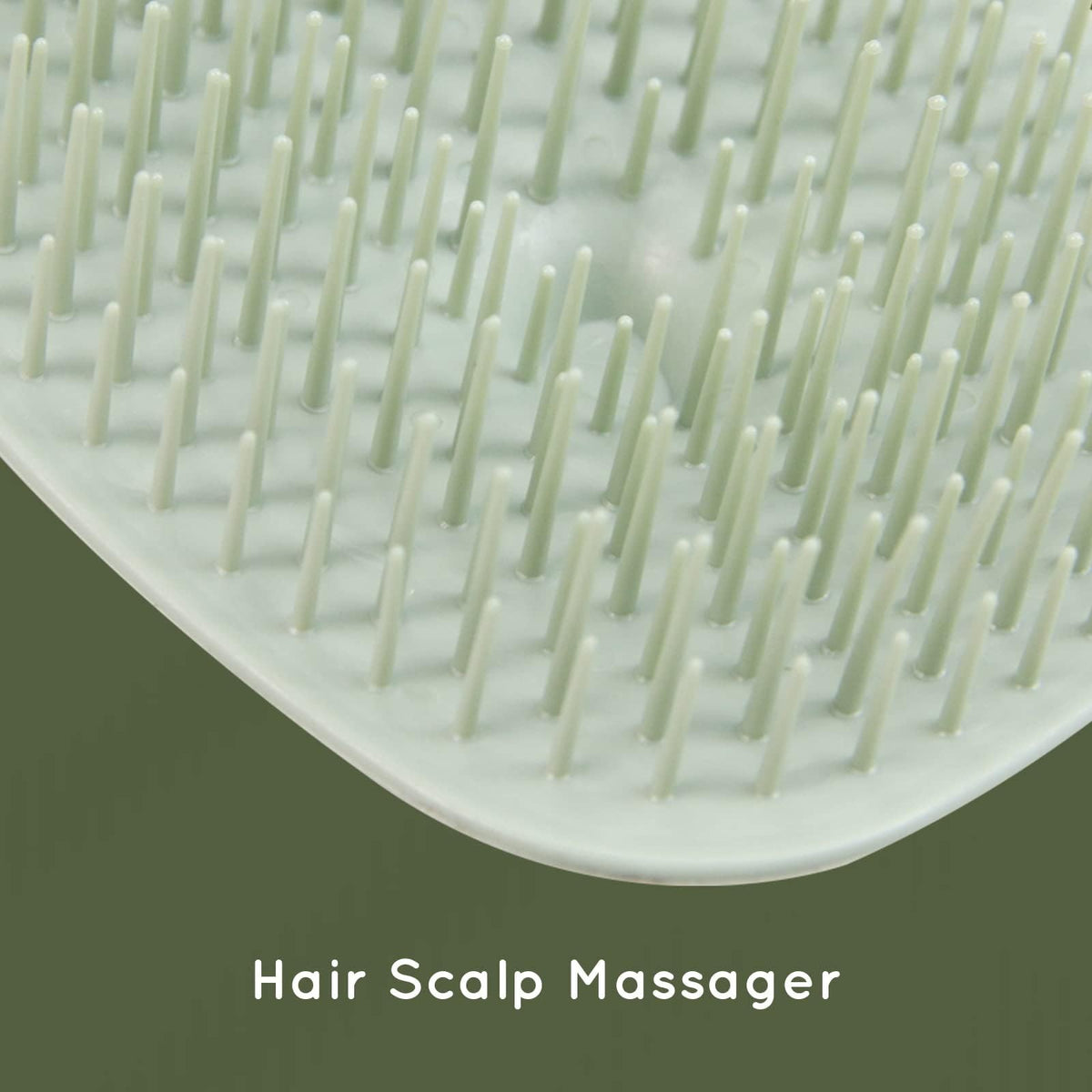 Scalp Massager Shampoo Brush for Dandruff & Hair Care - Green