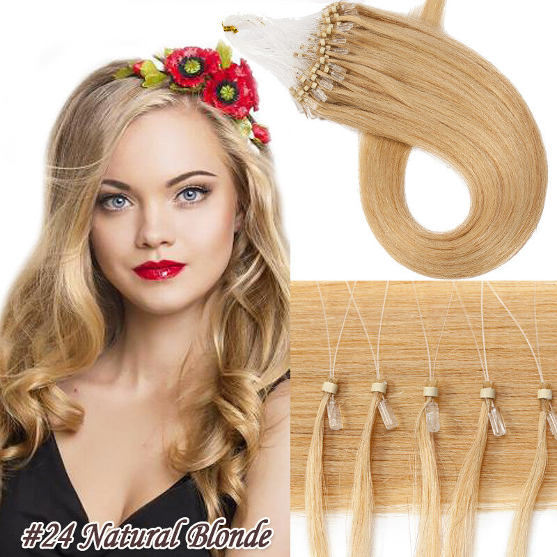 Pre Bonded Human Hair Extensions with Micro Loop Beads - Thick 1G/S