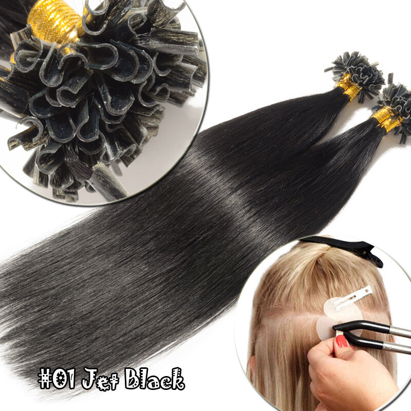 Remy Hair Extensions Keratin Bond Pre Bonded Hair Tips 16-22 Inch 100G