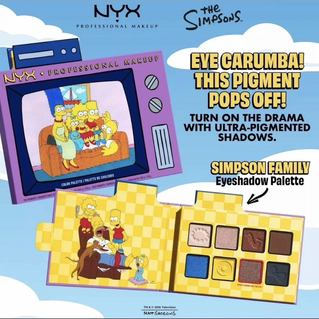 NYX Simpsons Eyeshadow Palette – 8 Shade Limited Edition TV 2026