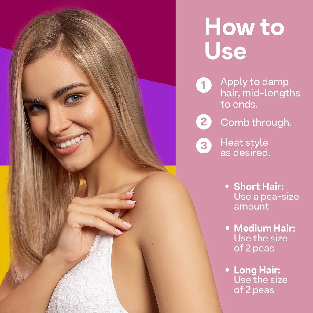 Anti-Frizz Hair Smoothing Lotion with Vanilla Scent - Vegan, Sulfate-Free, 6.7 fl oz