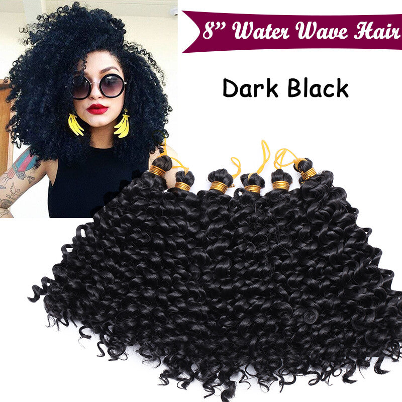 Long Boho Crochet Water Wave Braid Hair Extensions - Curly Synthetic Hair