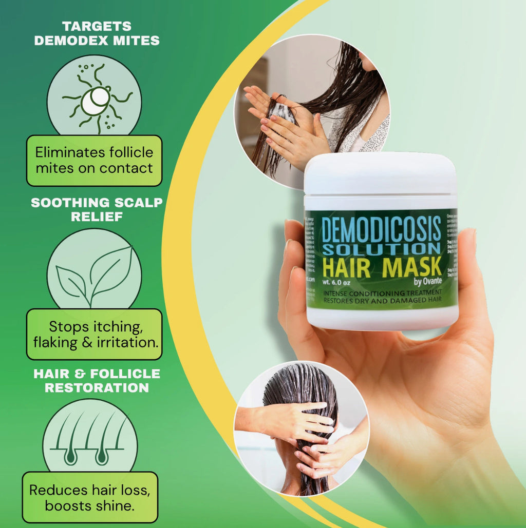 Demodex Hair & Scalp Treatment Mask - Extra Strength 6 oz for Dandruff & Hair Loss