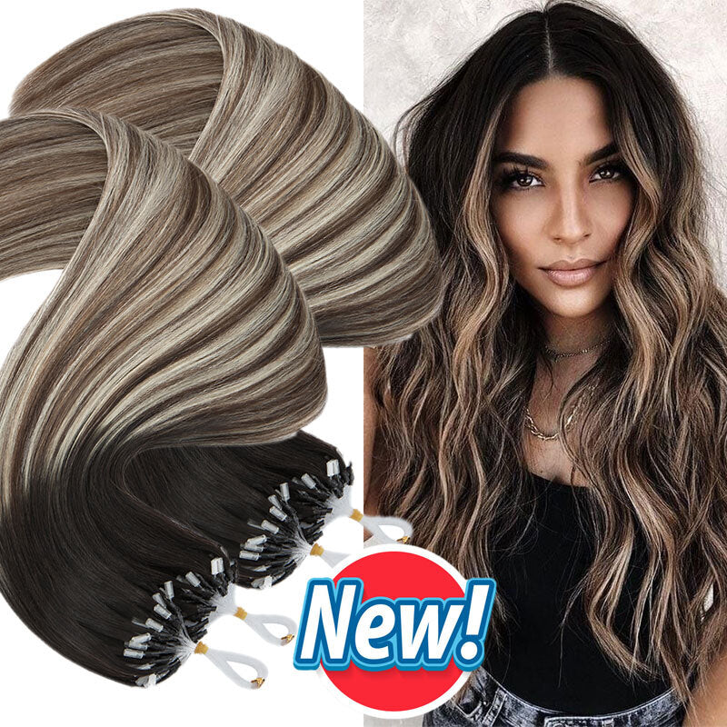 Micro Loop Hair Extensions 300PCS - Remy Human Hair for Natural Look