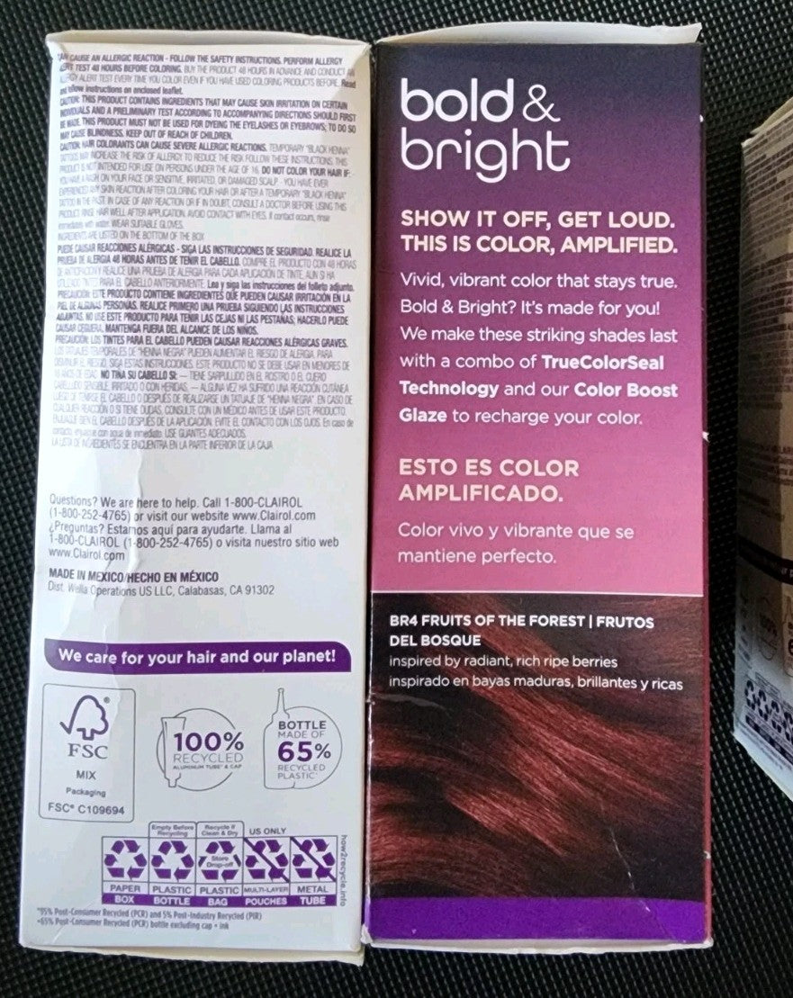 Clairol Bright & Bold BR4 Fruits of the Forest Hair Color - Temporary Hair Dye