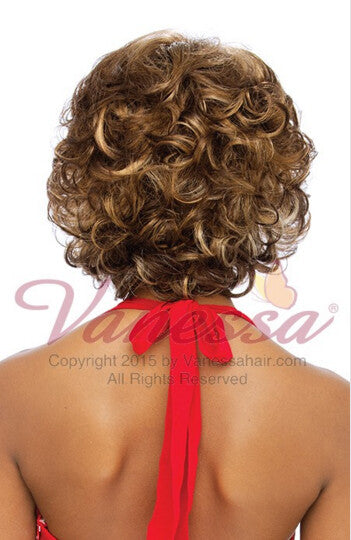 Synthetic Full Wigs for Women - Medium Bounce Curl Bob Style with Natural Hairline