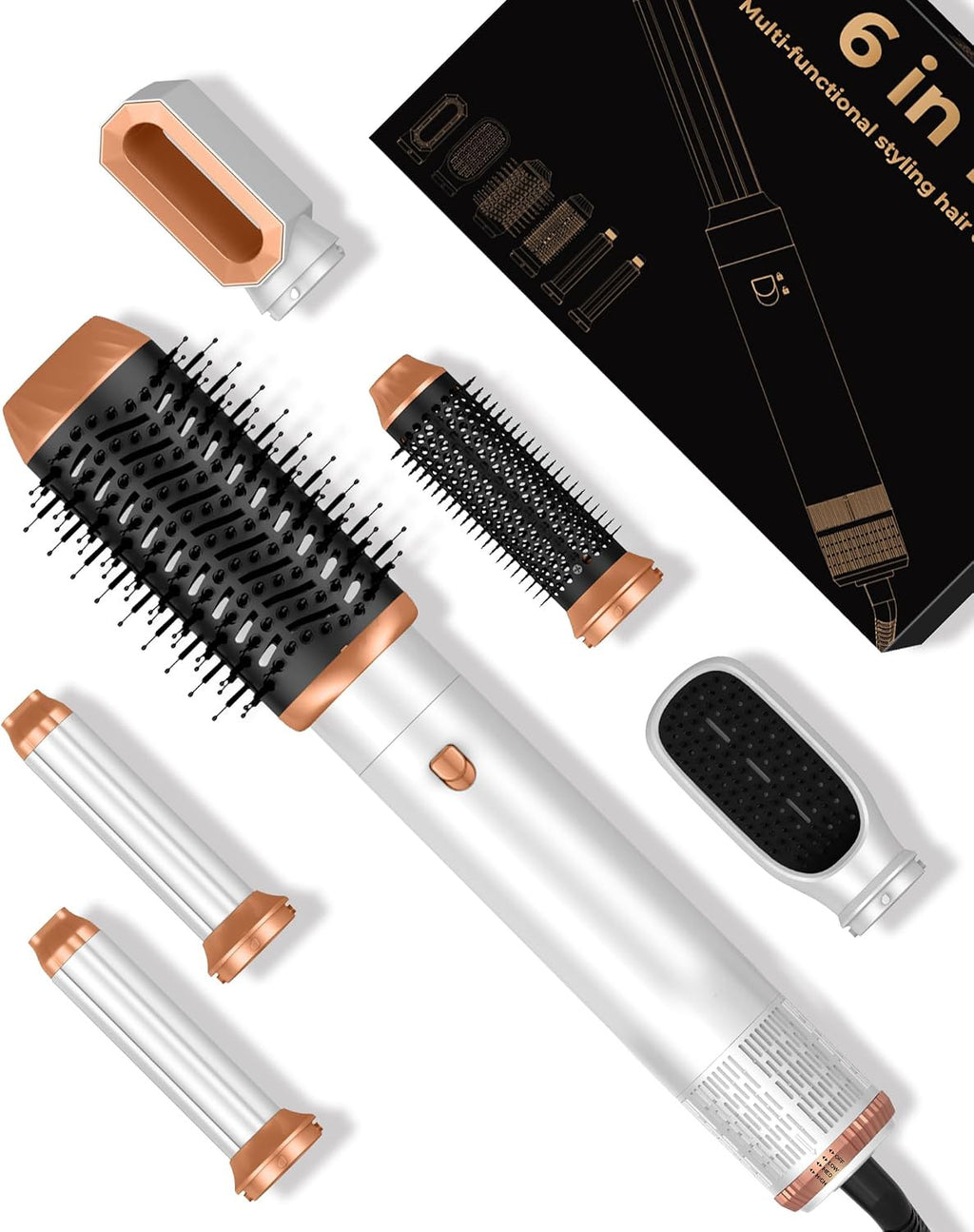 6-in-1 Hair Dryer Brush Styler - Curl, Straighten & Volumize