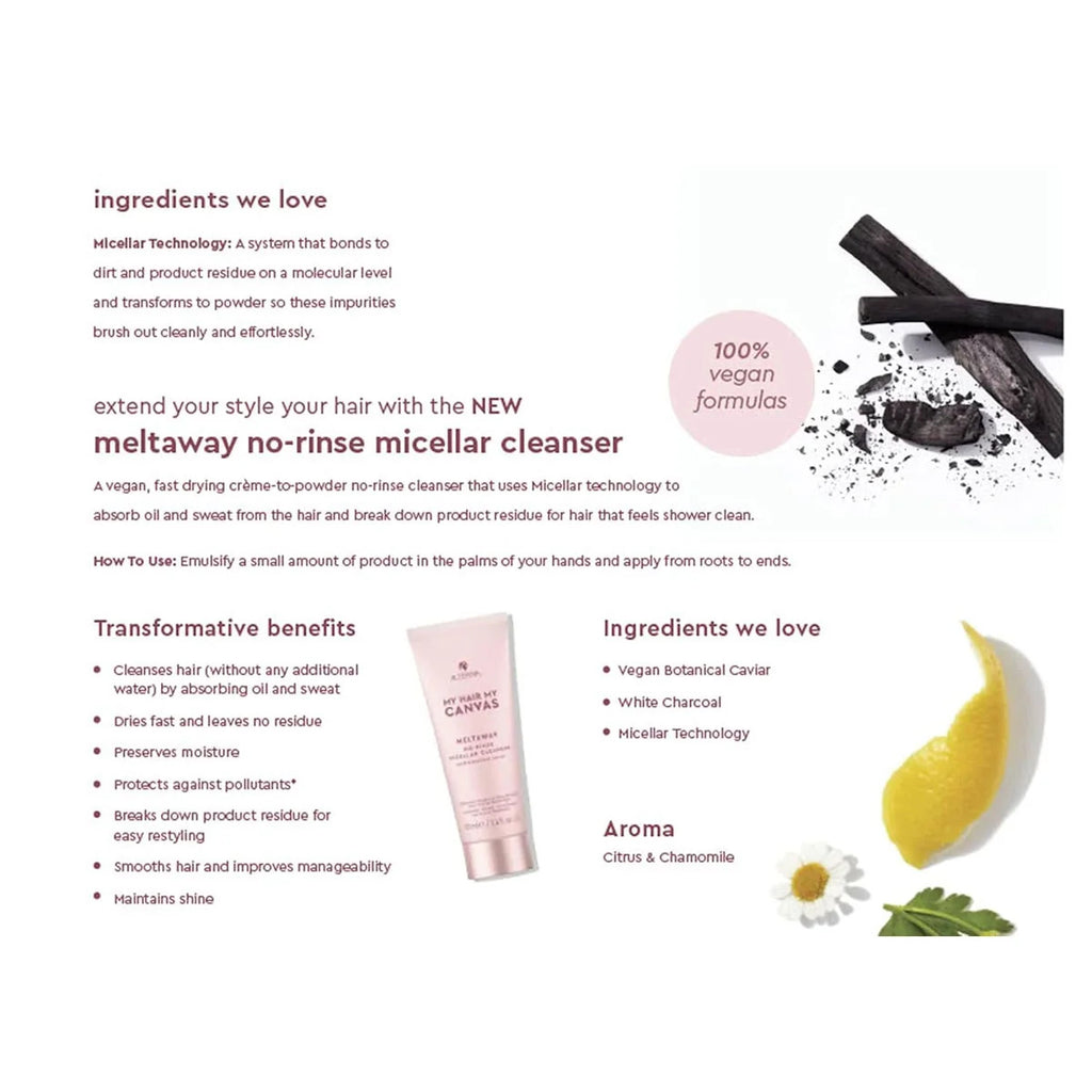 No-Rinse Micellar Hair Cleanser - Refreshes Scalp & Hair