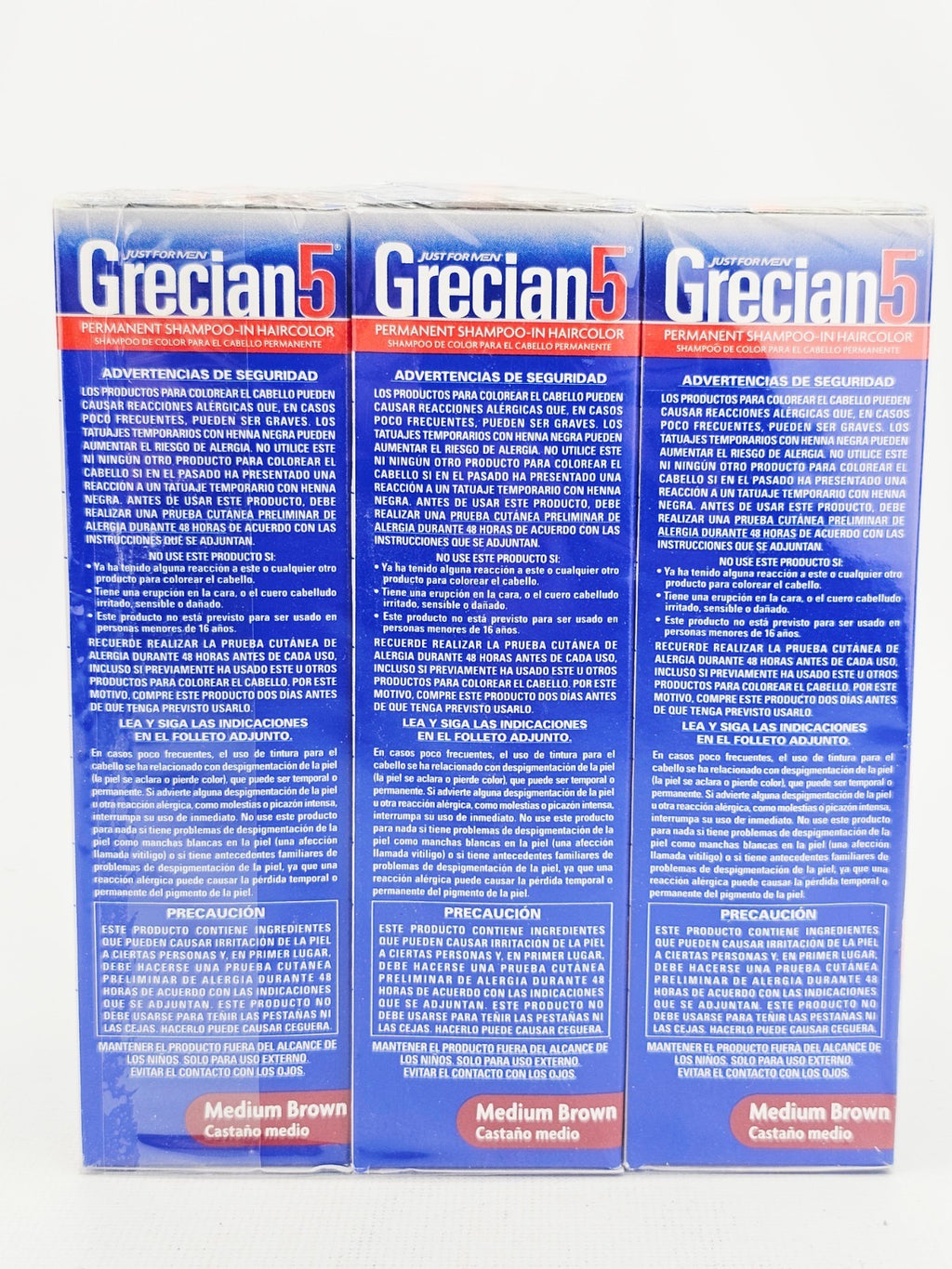 Grecian5 Medium Brown Permanent Hair Color Shampoo for Men