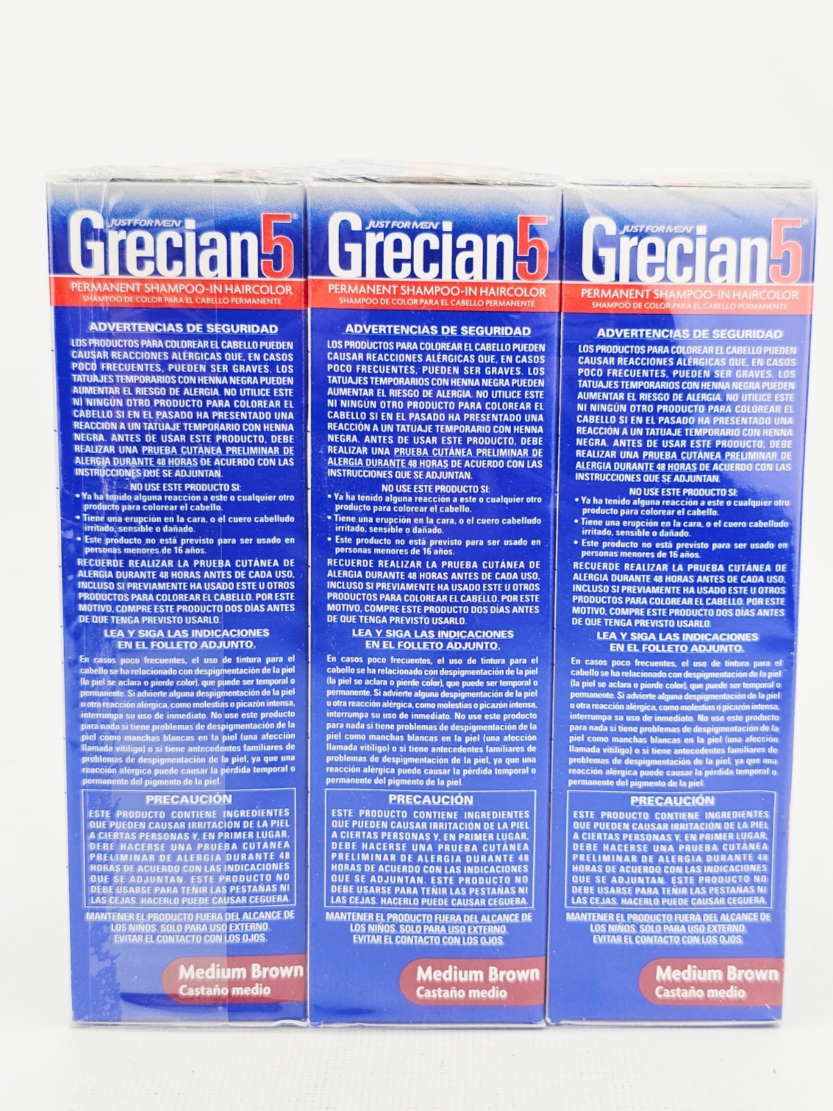Grecian5 Medium Brown Permanent Hair Color Shampoo for Men
