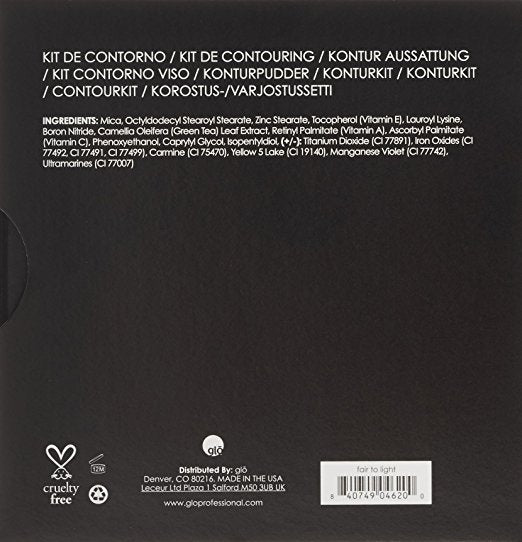 Contour Kit by Glow Minerals — Powder Palette with Highlight & Contour Shades