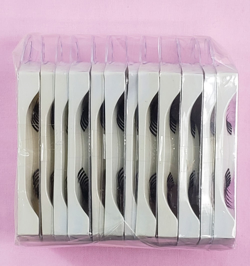 12 Pack Human Hair False Eyelashes Style #99 Natural Touch Lightweight & Handmade