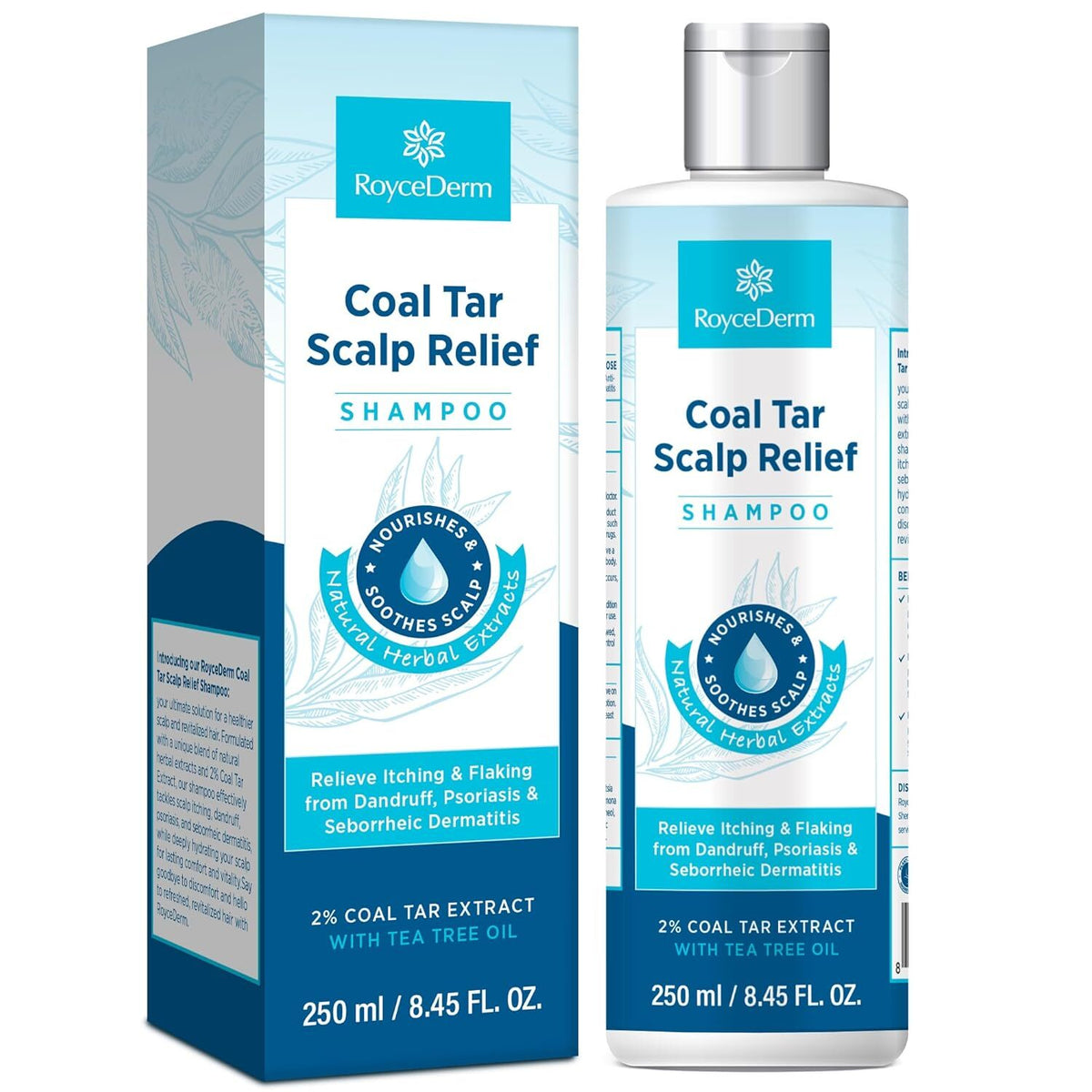Extra Strength Coal Tar Dandruff Shampoo with Tea Tree Oil for Scalp Relief