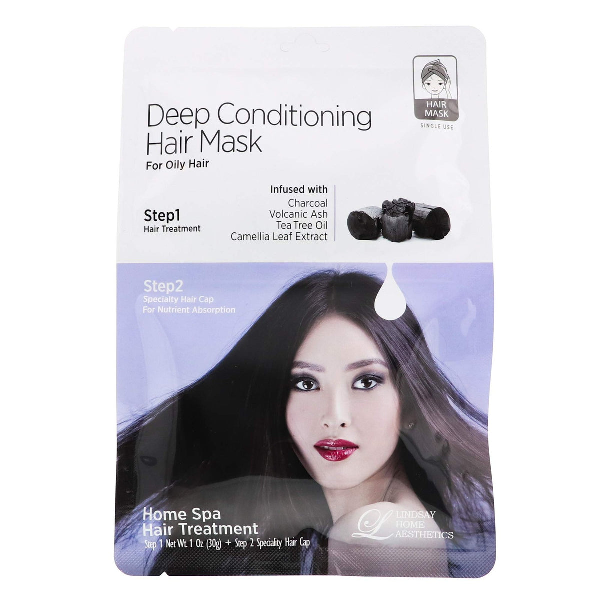 Deep Conditioning Hair Mask for Oily Hair - Charcoal & Tea Tree, 12 Pack