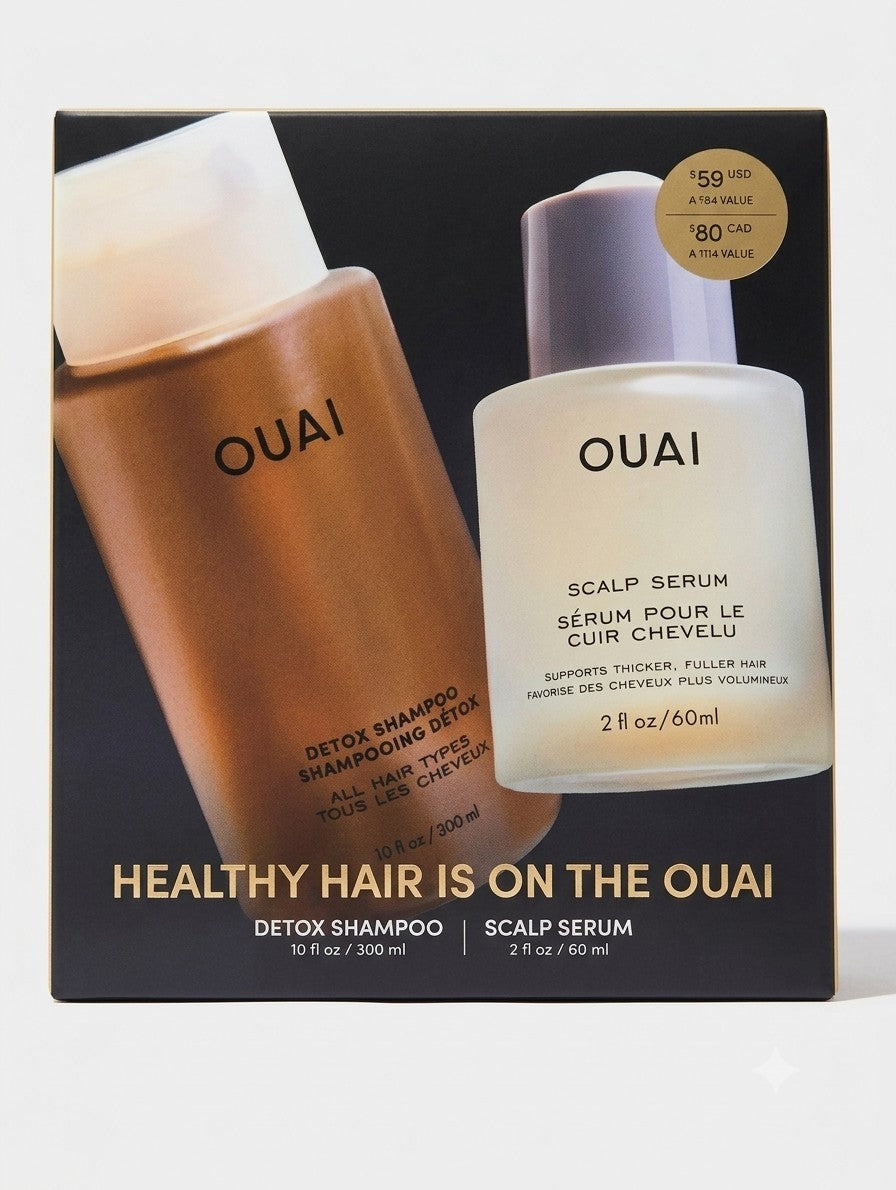 Detox Shampoo & Scalp Serum Set - Sulfate-Free Hair Care for All Hair Types
