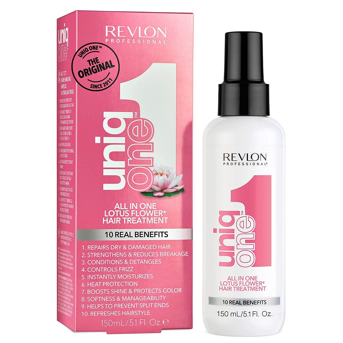 Revlon Uniq One All-in-One Hair Treatment Lotus 150ml 3 Pack