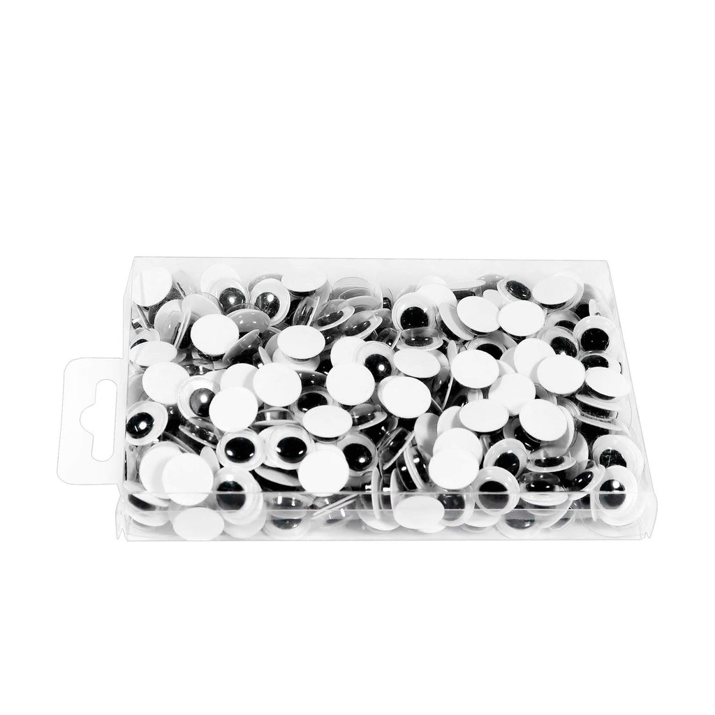 300pcs 10mm Self-Adhesive Plastic Wiggle Googly Eyes for Crafts & Decorations