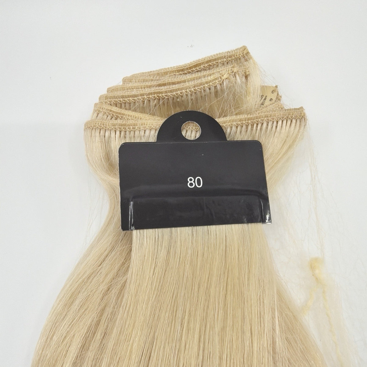 Blonde Clip-In Hair Extensions #80 20 Inch 160g Remy Human Hair 10 Pieces