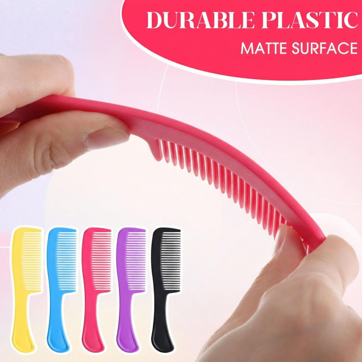 Bulk Plastic Hair Combs Set 15cm Travel Pocket Comb for Women & Men
