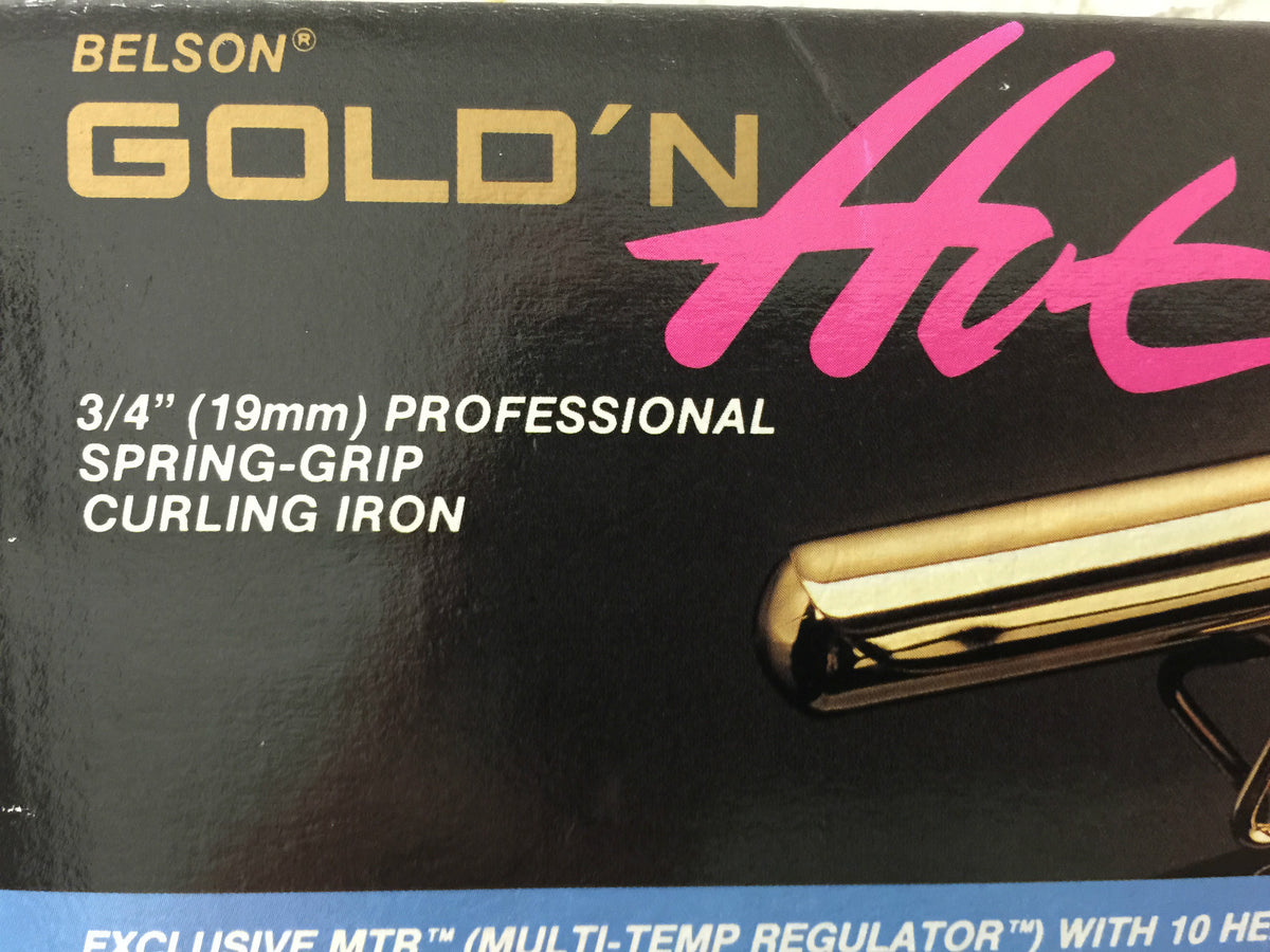 Professional 3/4 Inch Gold-Plated Curling Iron with Multi-Temperature Settings