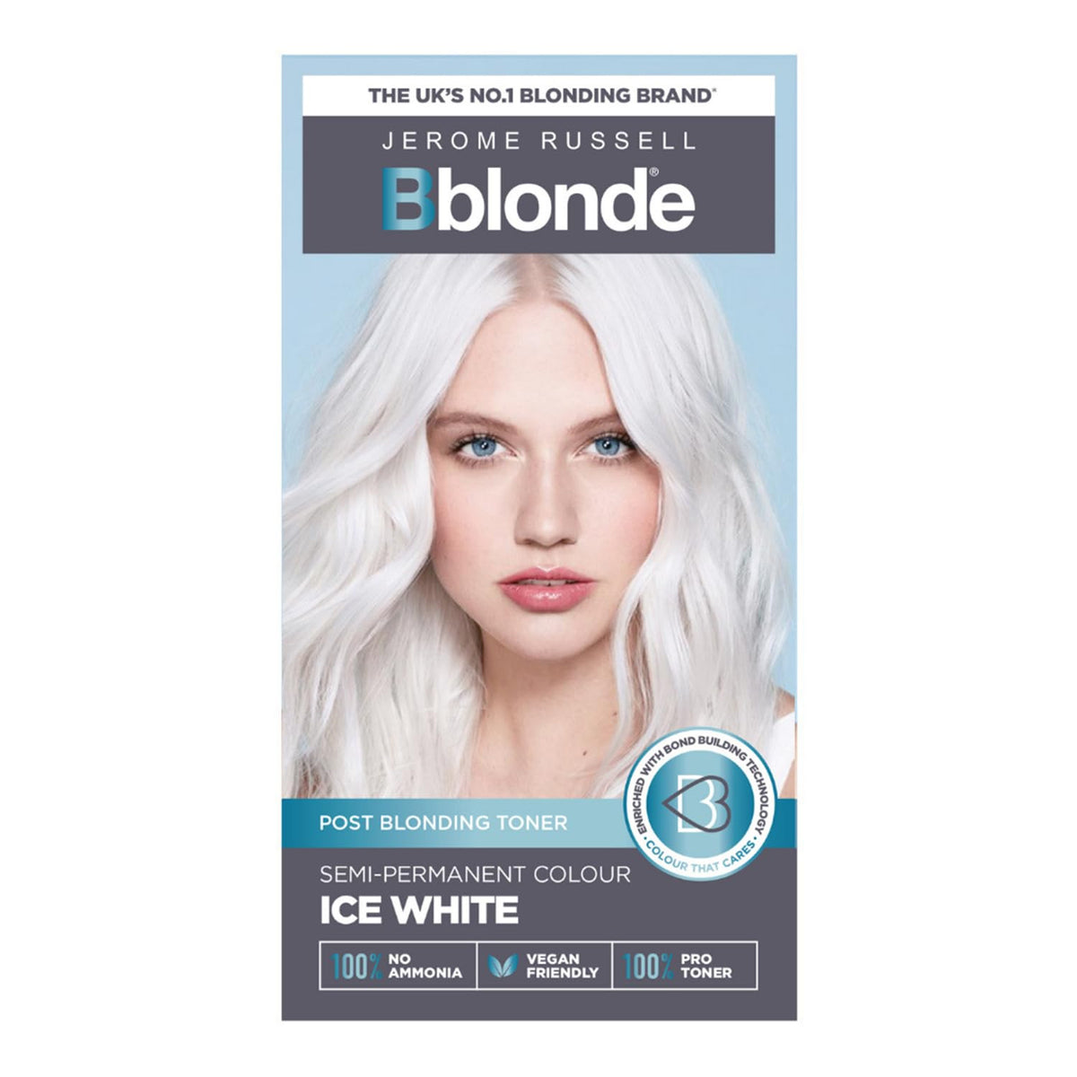 Semi-Permanent Ice White Hair Toner for Blonde Hair - 160g