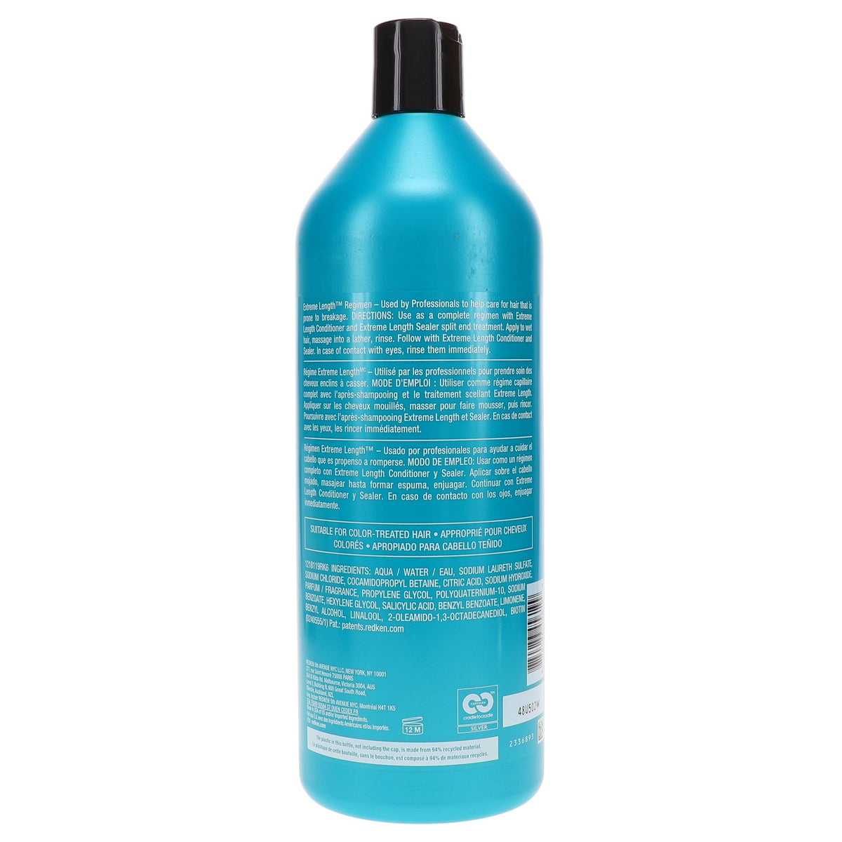 Redken Extreme Length Hair Shampoo 33.8 oz for Hair Growth & Damage Repair