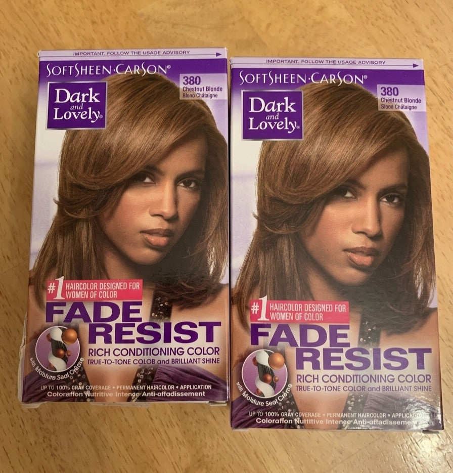 2X Dark & Lovely Fade Resist Rich Conditioning Perm Hair Color #380