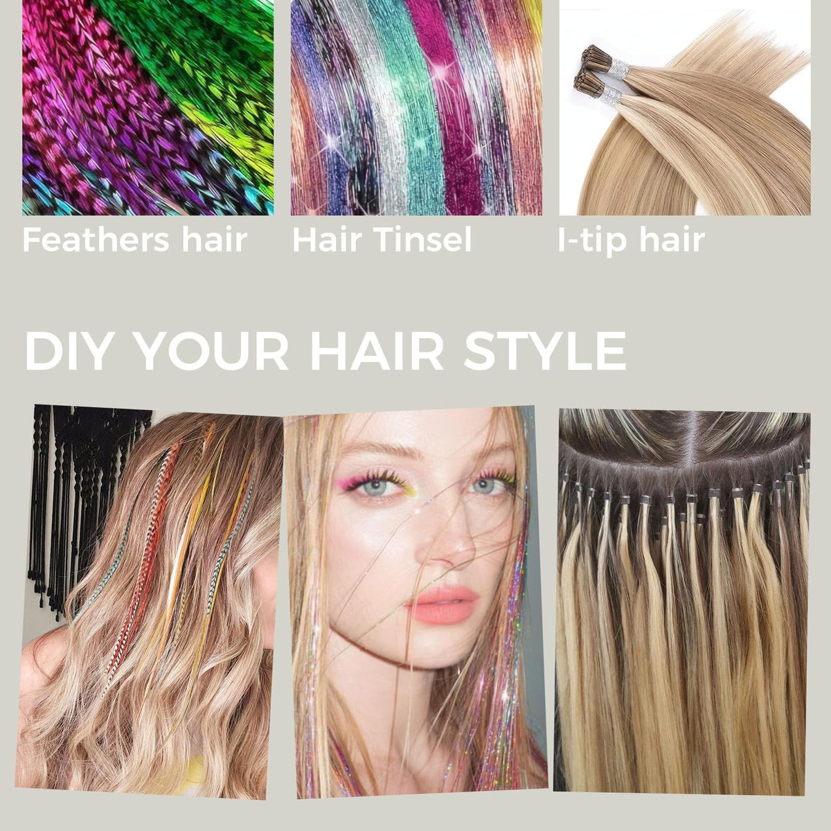 Hair Extension Micro Beads Kit 3000PCS Silicone-Lined for I-Tip & Sew-In Extensions