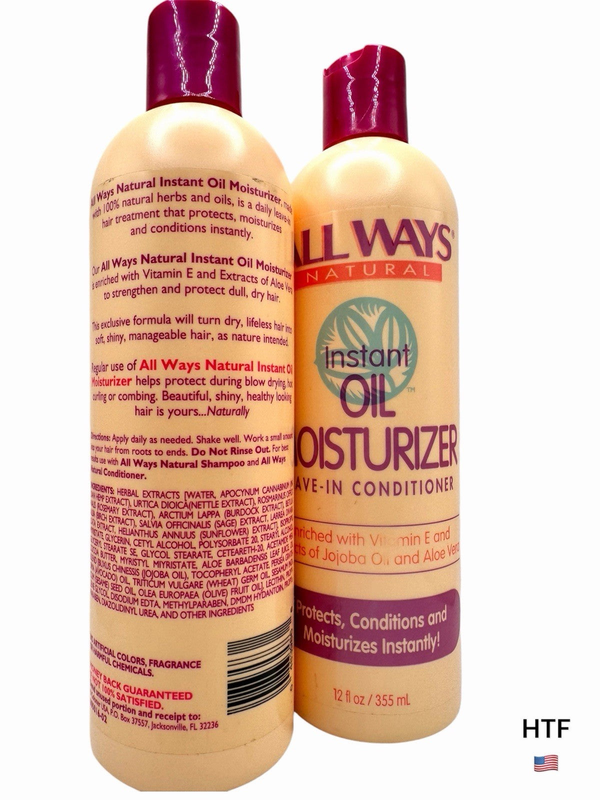 All Ways Natural Instant Oil Moisturizer Leave-In Conditioner 12 oz - Set of 2