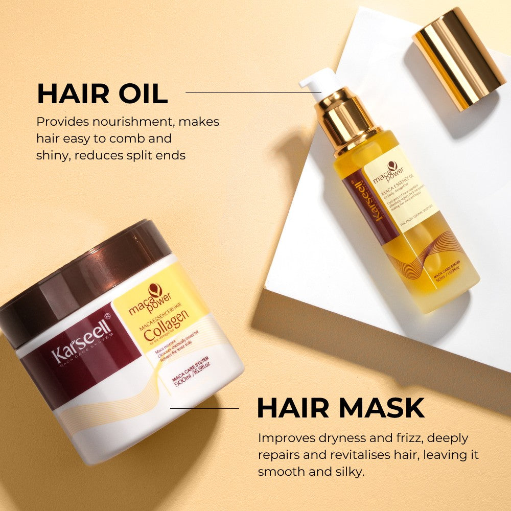 Karseell Argan Oil Hair Care Set - Shampoo, Conditioner, Hair Mask & Hair Oil