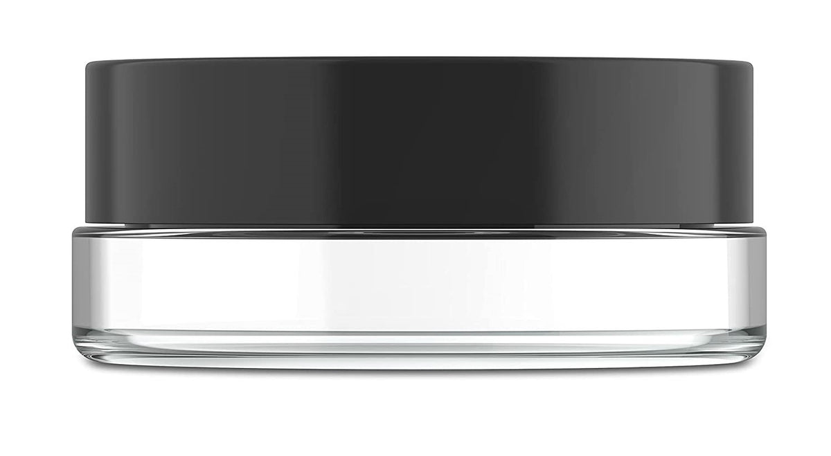 7ml Glass Concentrate Jars with Black Caps - Storage for Wax & Shatter