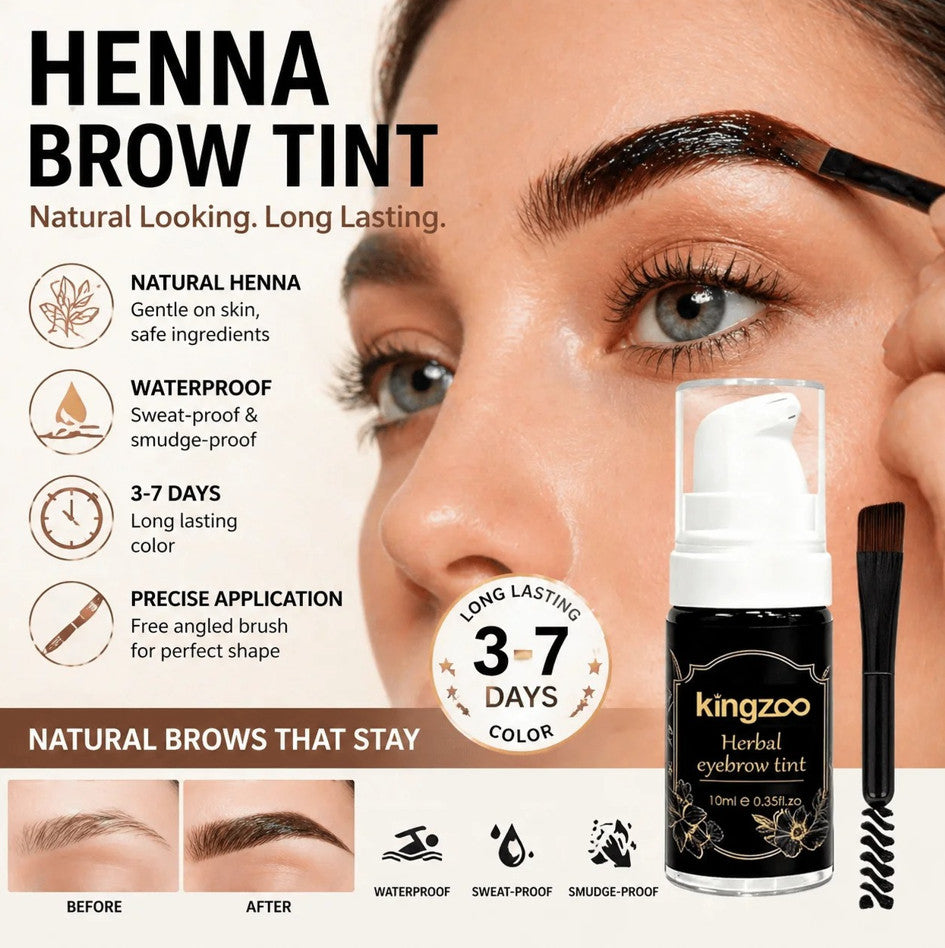 Waterproof Eyebrow Tint Kit - Long Lasting & Smudge-Resistant Brow Color