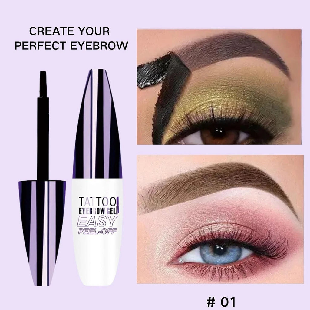Dark Brown Peel-Off Eyebrow Gel Tint Waterproof & Long-Lasting