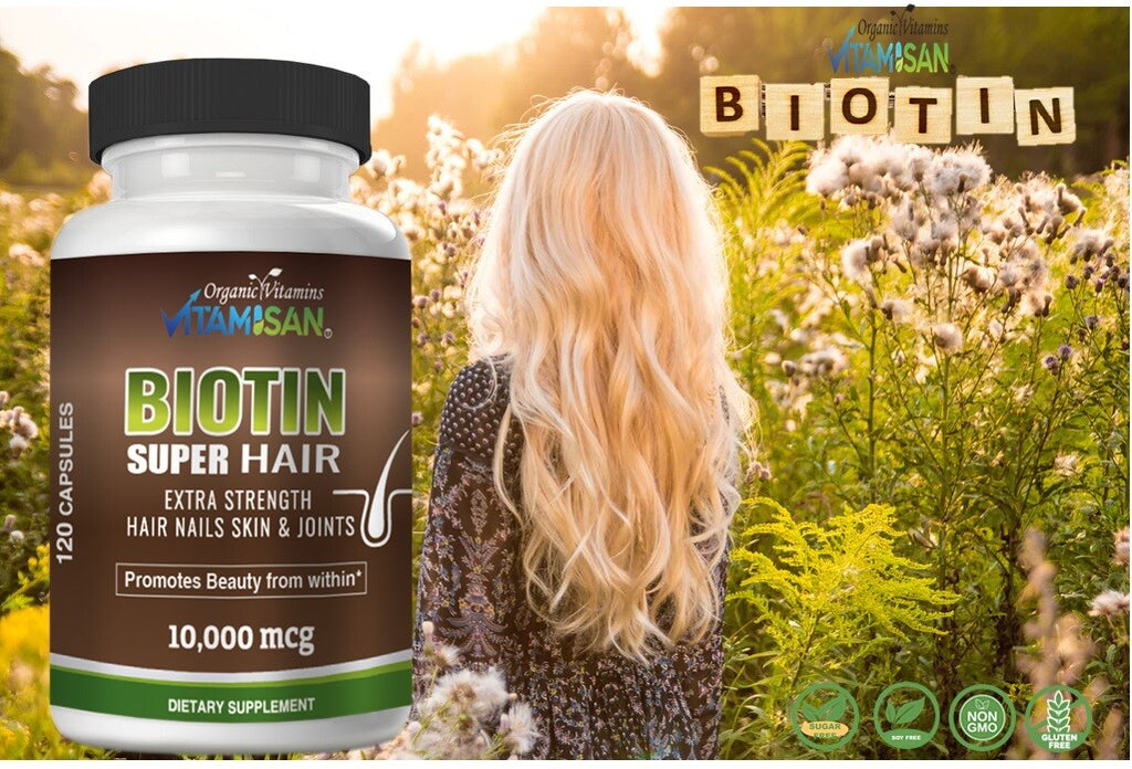 Hair Growth Vitamins - Biotin Support for Hair Loss - 240 Capsules