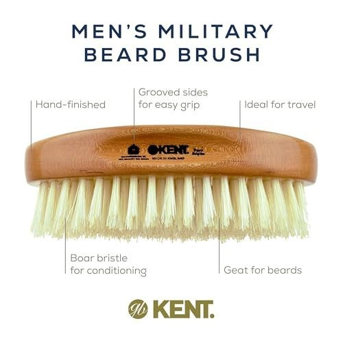 Men's Travel Boar Bristle Hair & Beard Brush - Natural Oil Distribution