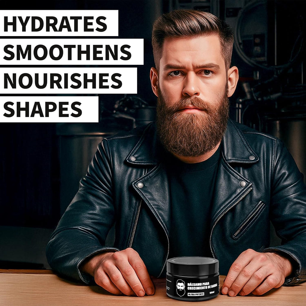 Beard Growth Balm - Ultra Potent Stimulating Beard Conditioner for Thicker Fuller Hair 100ml