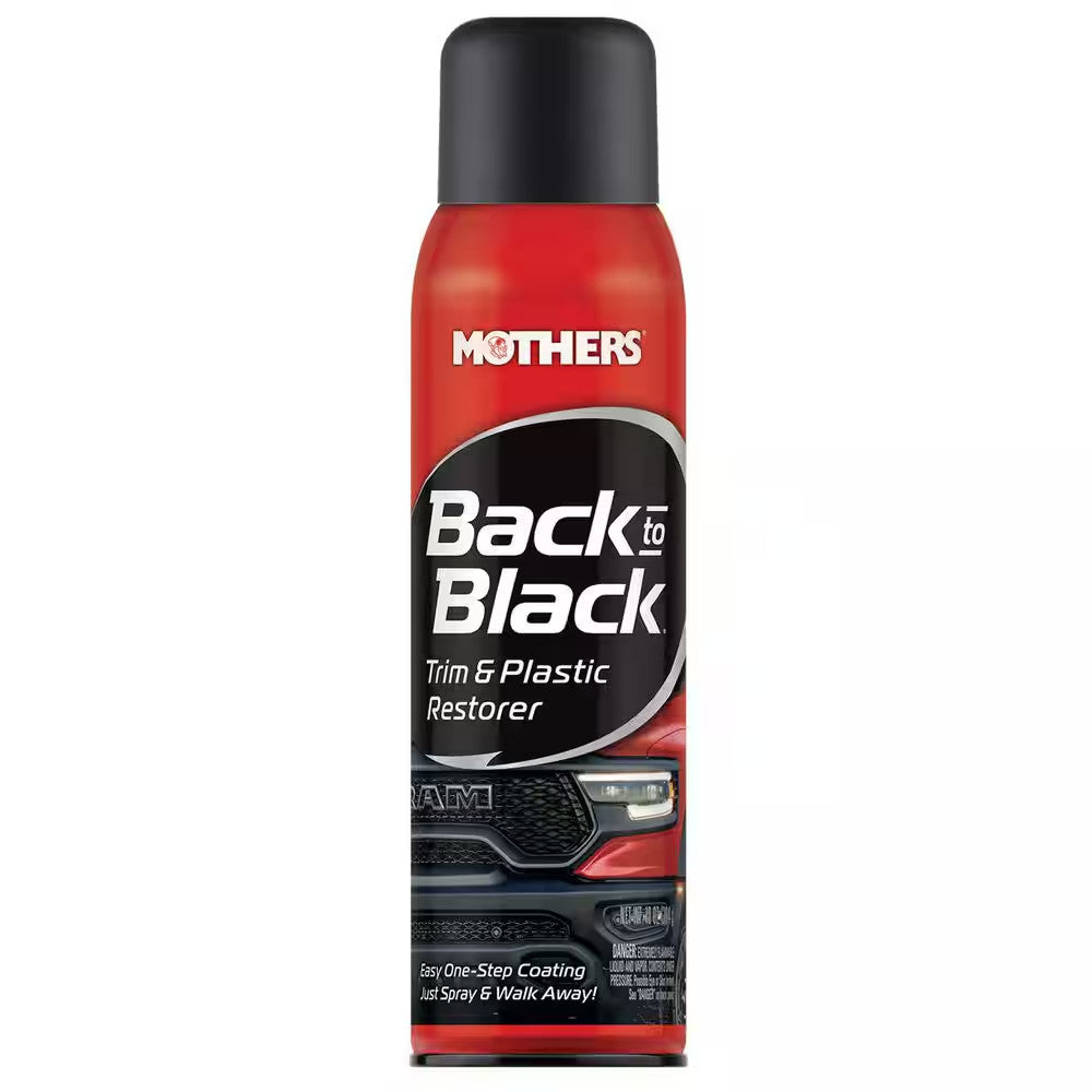 10 Oz. Back-To-Black Trim and Plastic Restorer Spray - Long-Lasting Exterior Protection