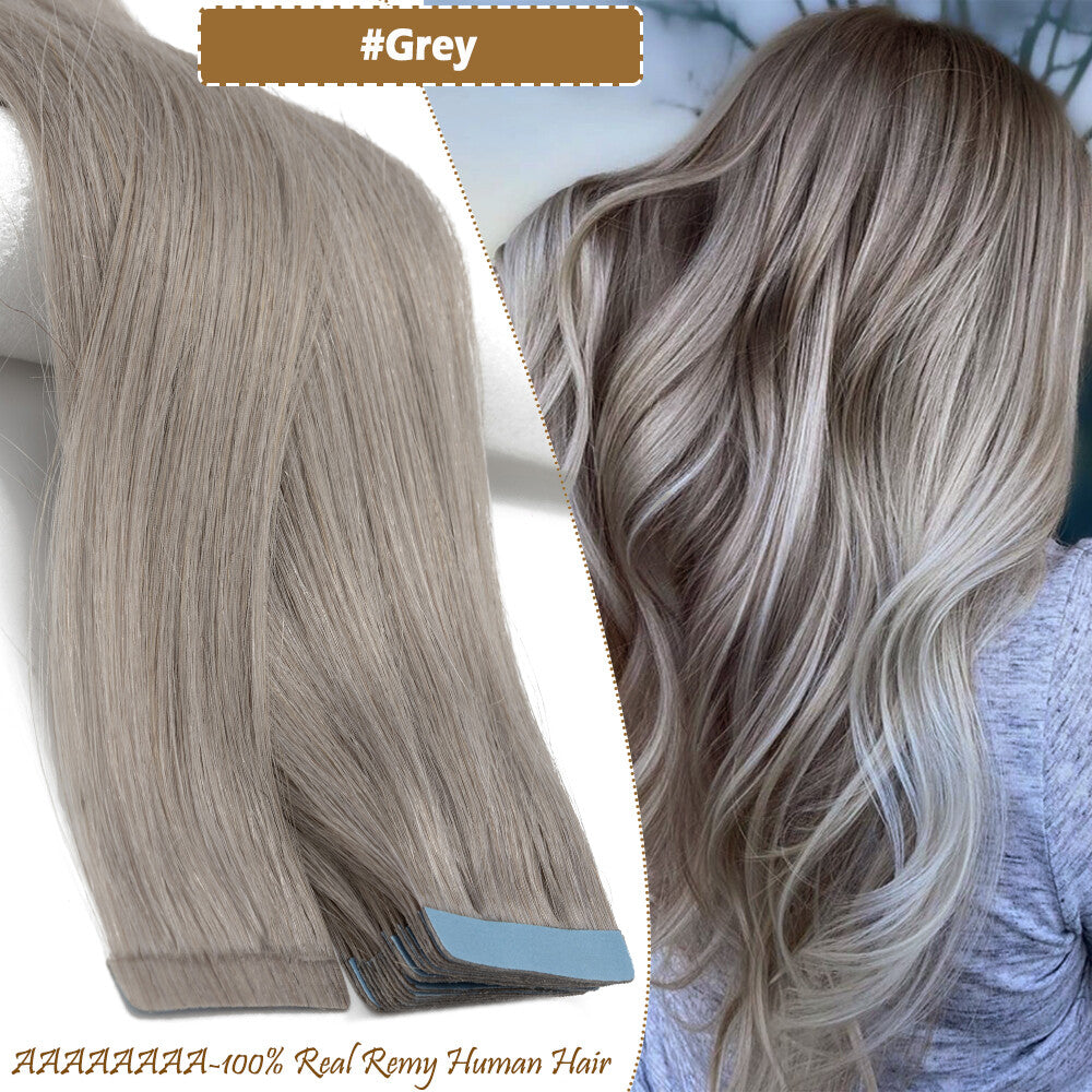 60PCS Tape-In Human Hair Extensions Skin Weft Straight 150g - Thick & Natural