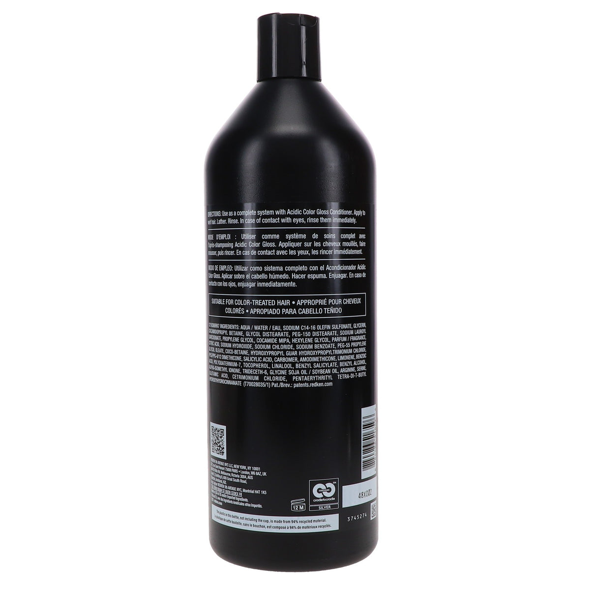 Redken Acidic Color Gloss Sulfate-Free Shampoo 33.8 oz for Color-Treated Hair