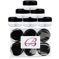 6 Pack 15ml Acrylic Plastic Sample Jars BPA Free for Cosmetics & Food Storage