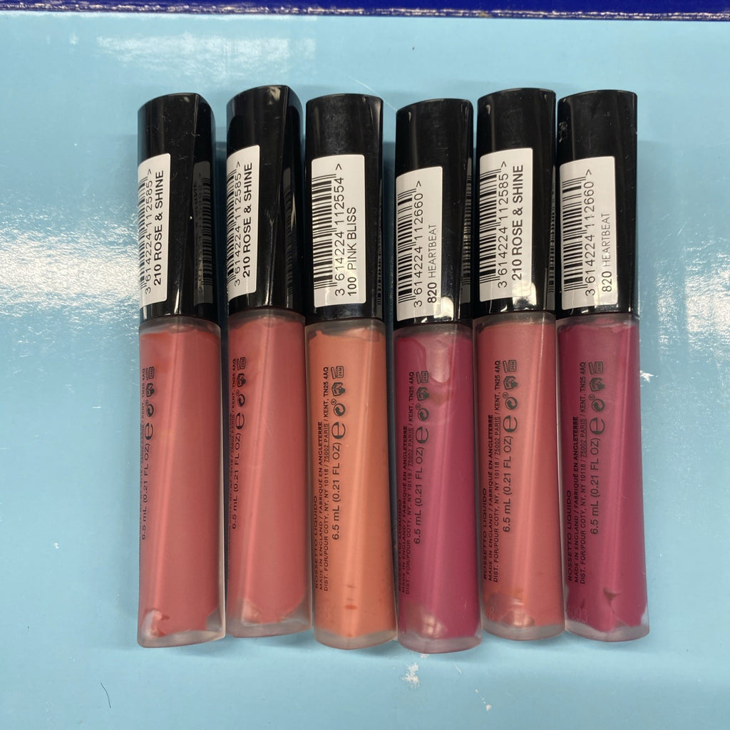 Rimmel Stay Matte Liquid Lip Color – 6x Set, Random Colors, 0.21 fl oz Each