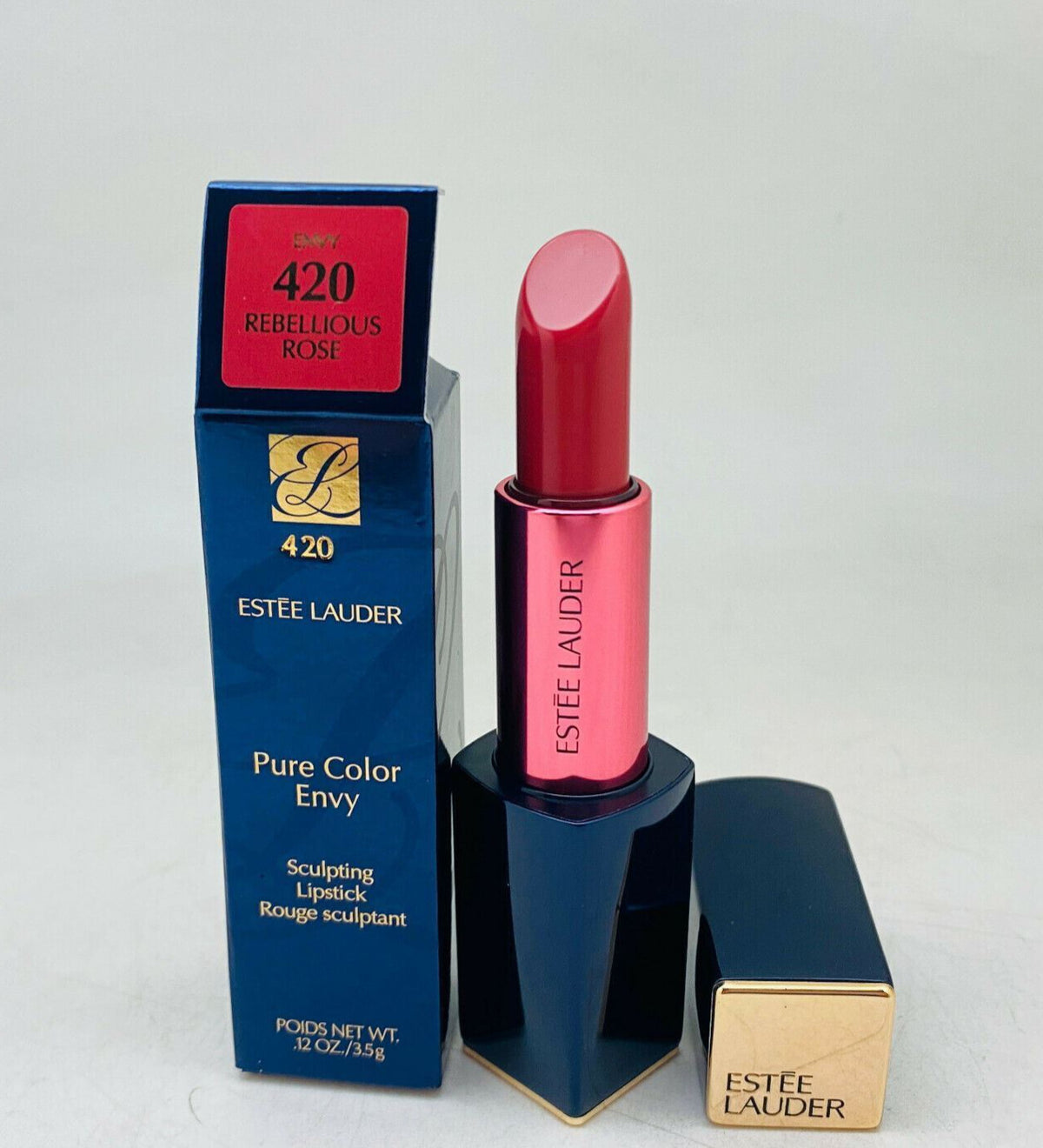 Estee Lauder Pure Color Envy Sculpting Lipstick 420 Rebelious Rose 0.12 oz