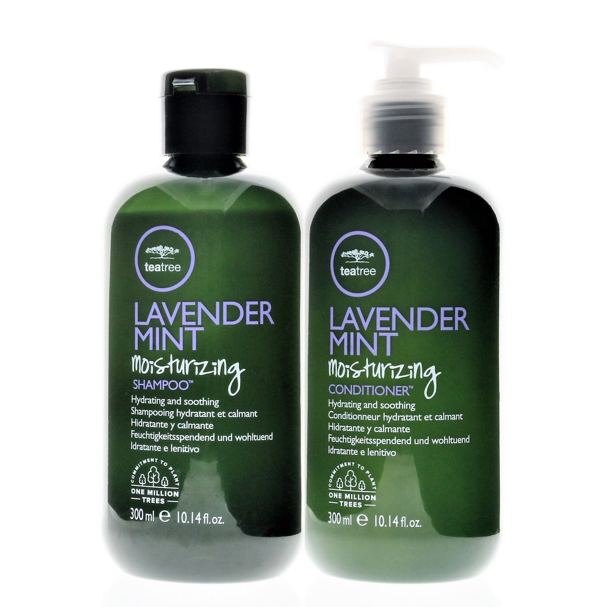 Lavender Mint Moisturizing Shampoo & Conditioner Set - Hydrating Hair Care 300ml