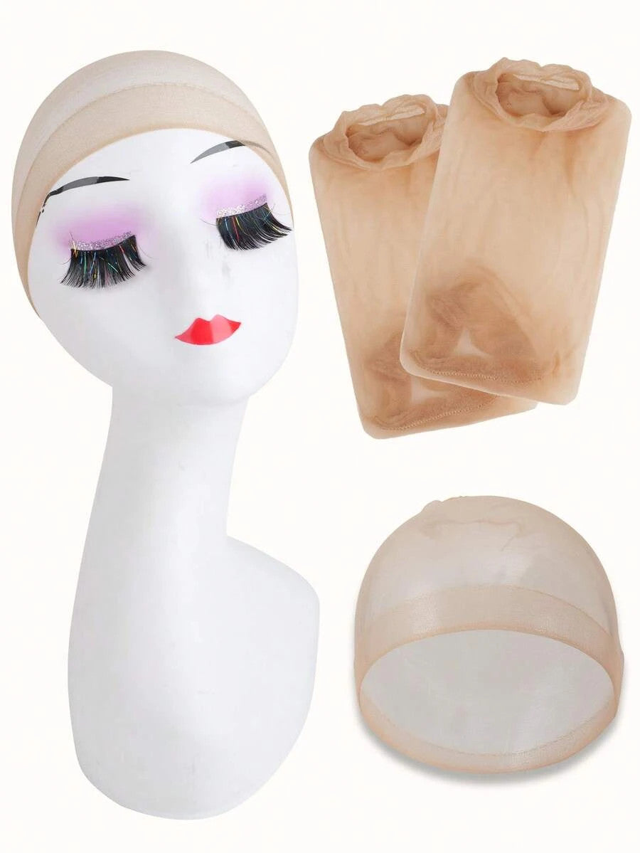 Elastic Stretch Hair Net Cap for Wig Liner Women - Breathable & Lightweight